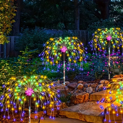 3/1Pcs LED Solar Firework Lights Garden Decoration Fairy Lights Waterproof Outdoor Dandelion Lawn Lamp for Garden Lawn Decor